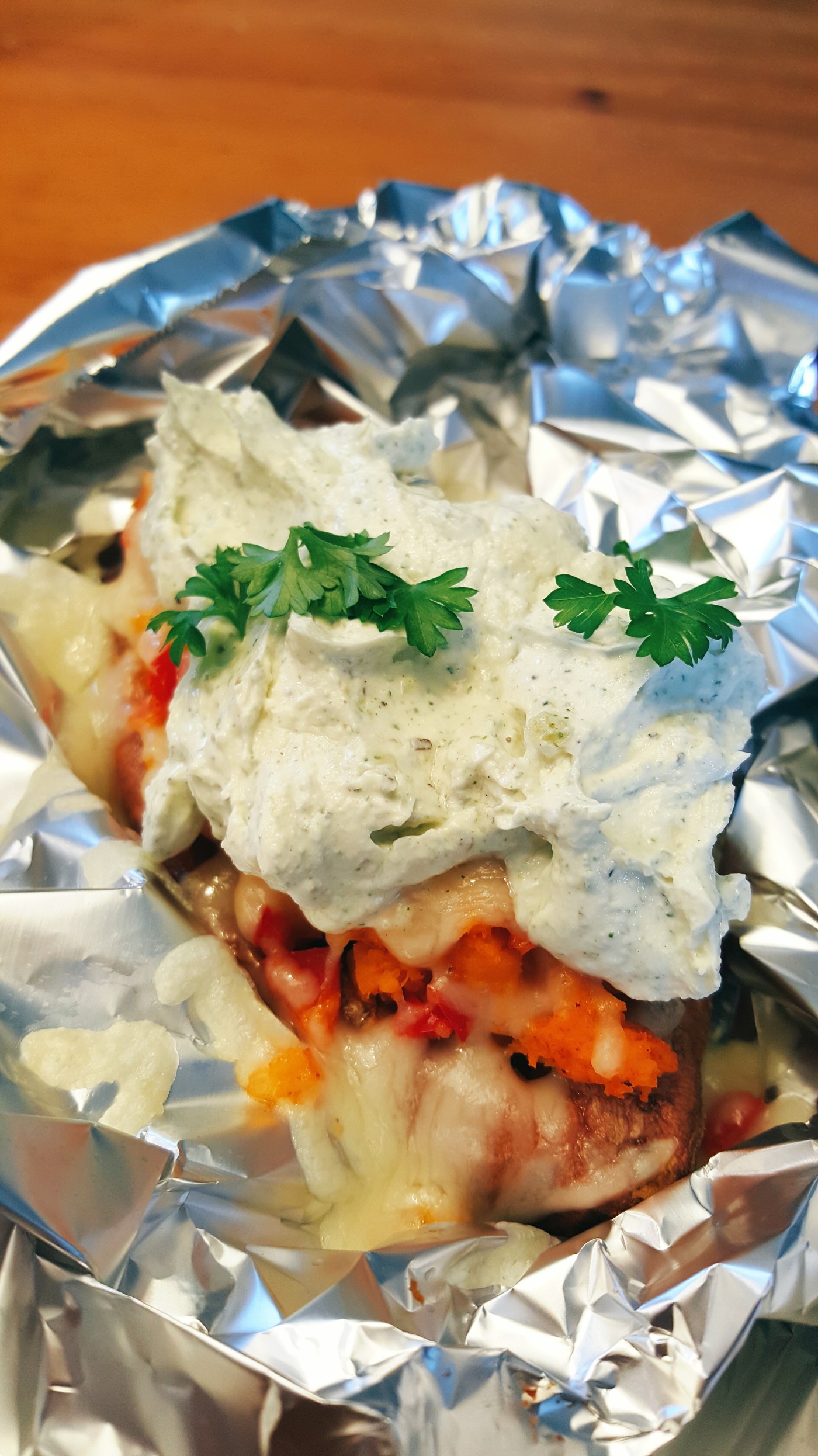 Gevulde zoete aardappel